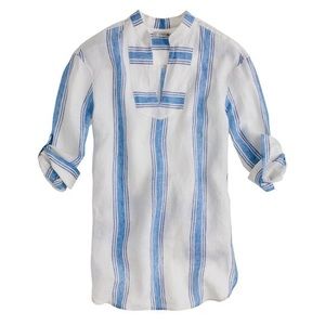 J. Crew Blue Stripe Linen Tunic